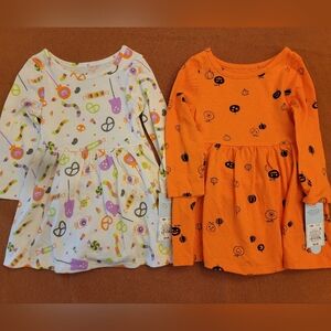 2 NWT Cat & Jack Halloween Themed Dresses - Size 18 Months